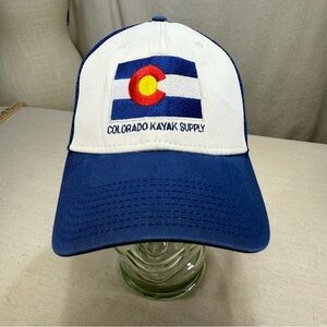 Colorado Kayak Supply Trucker Hat - White & Blue with Colorado C Patch